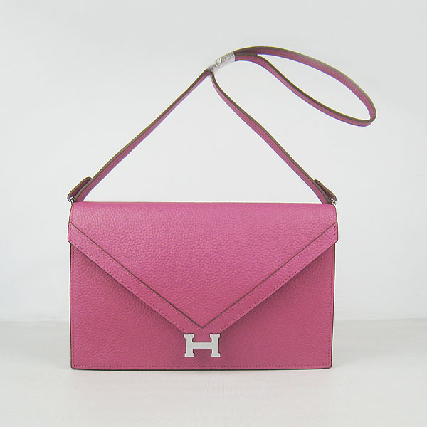 Hermes Message Bag Peach With Silver Hardware